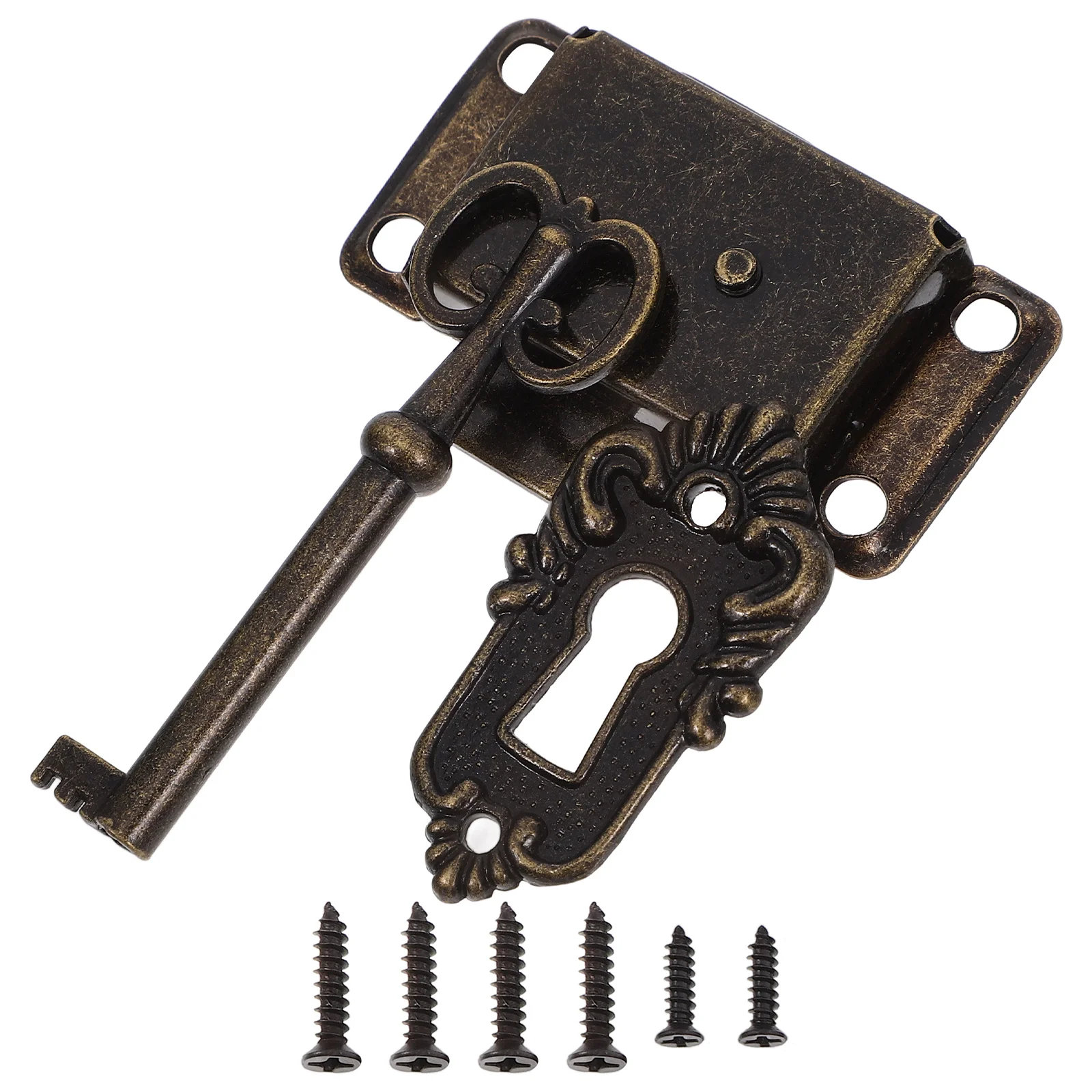 

Classic Drawer Lock Box Vintage Cabinet Key Secure Locks Furniture Zinc Alloy Durability Hardware Cabinet Lock Kit