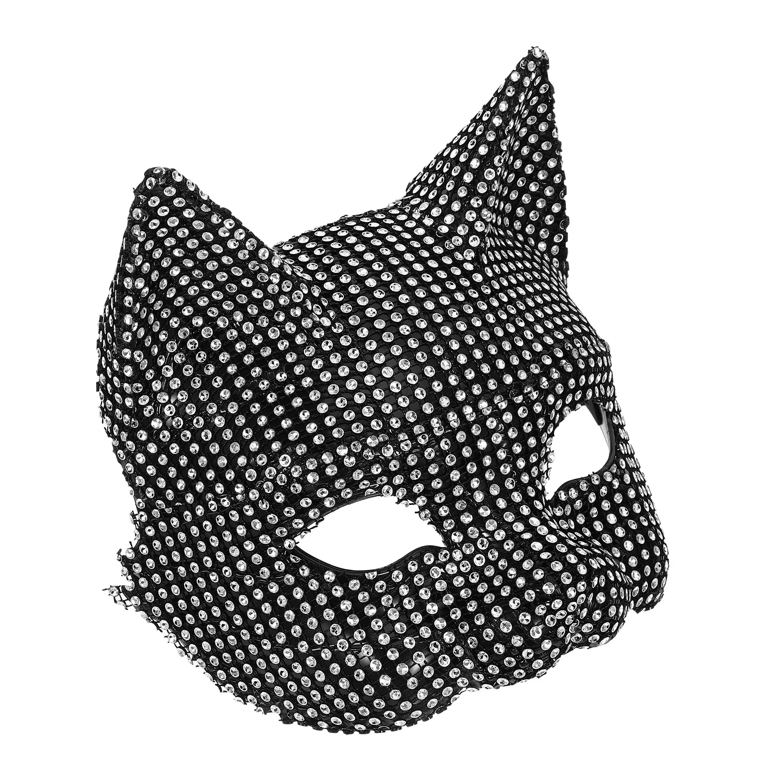 

Rhinestone Cat Masquerade Mask Sparkly Reusable Party Cosplay Accessory Women Festival Mask Cat Masks Halloween Style Masks