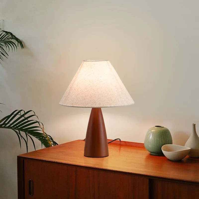 

Mid-Century Fusion Lamp - Retro Luxe Lighting with European Craft & Zen Style for Bedroom/Living Room Decor