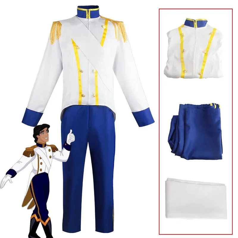 Prince Eric Amusement park costume  Costume The Little Cosplay Costume Halloween Carnival Performance Party Clothing Adult Birth