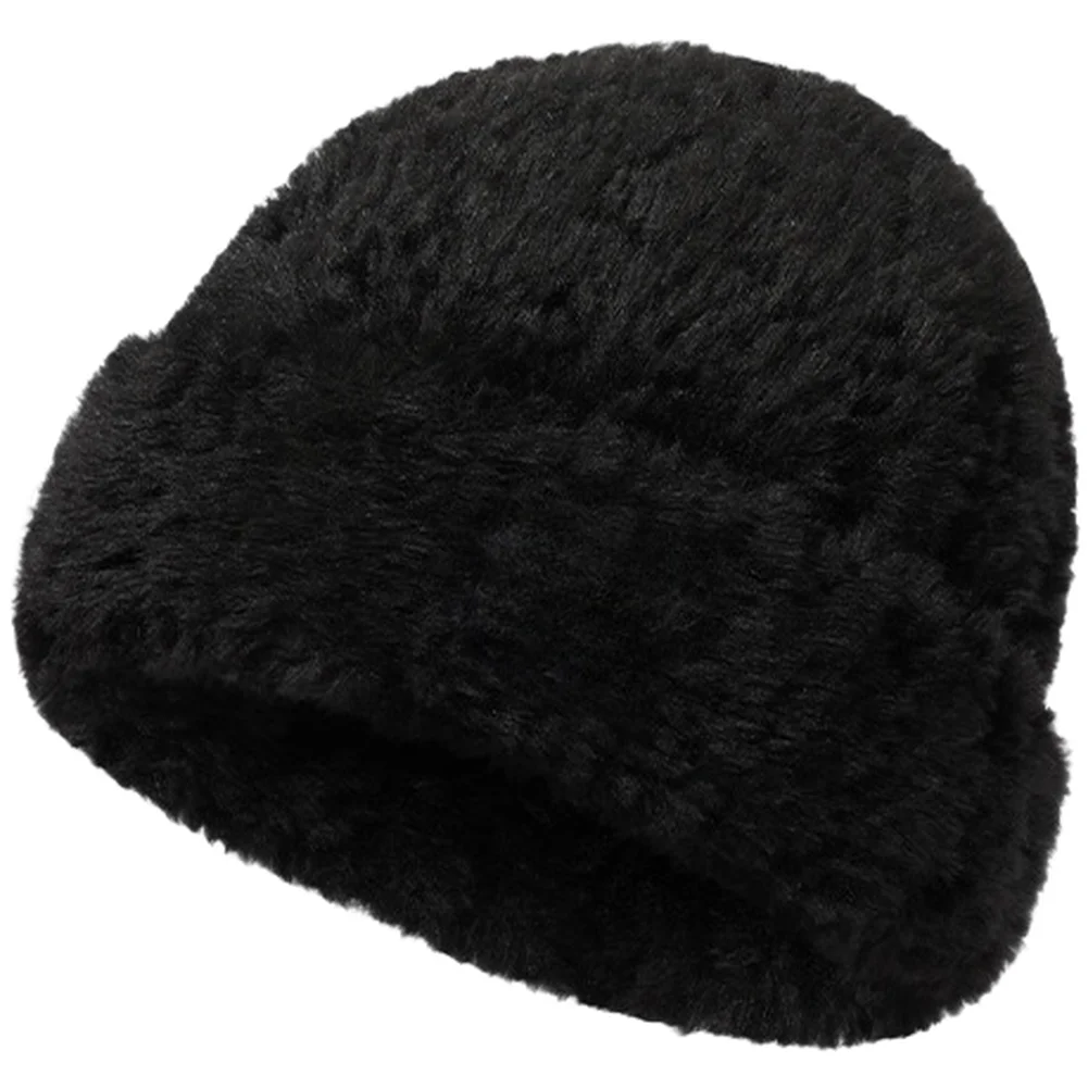 Winter Ski Hat for Women Faux Thick Fuzzy For beanie with Breathable Thermal Lining and Cold Weather Protection