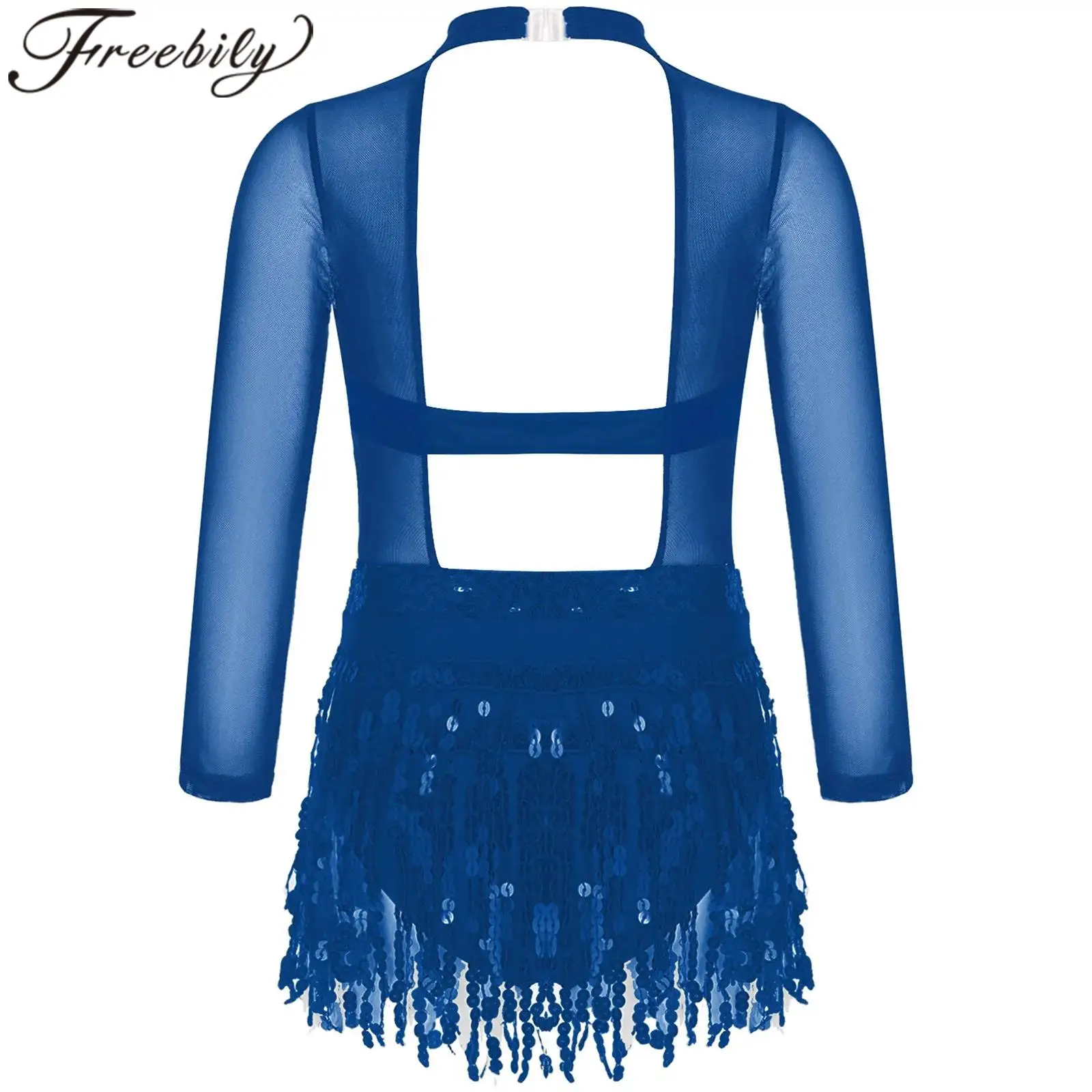 

Платье для латинских танцев с пайетками и бахромой для девочек, детское платье для румбы и самбы, платье для джазовых танцев для подростков, костюмы для сценических выступлений