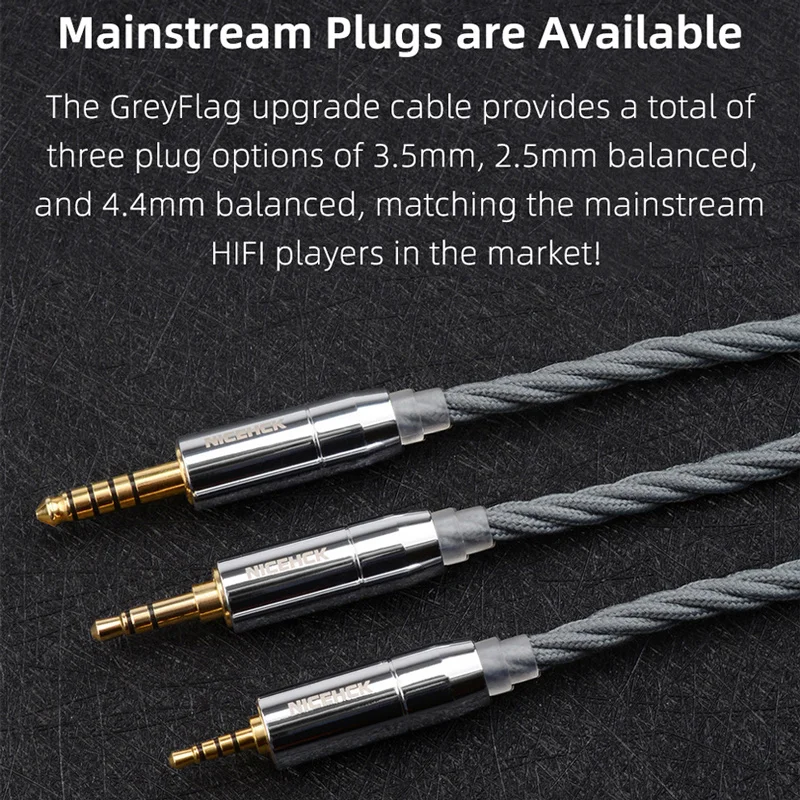 Nicehck greyflag 7n occ e 6n ofc mista flagship fone de ouvido substituir cabo 3.5/2.5/4.4mm mmcx/0.78mm 2pin para ST-10S alto topguy
