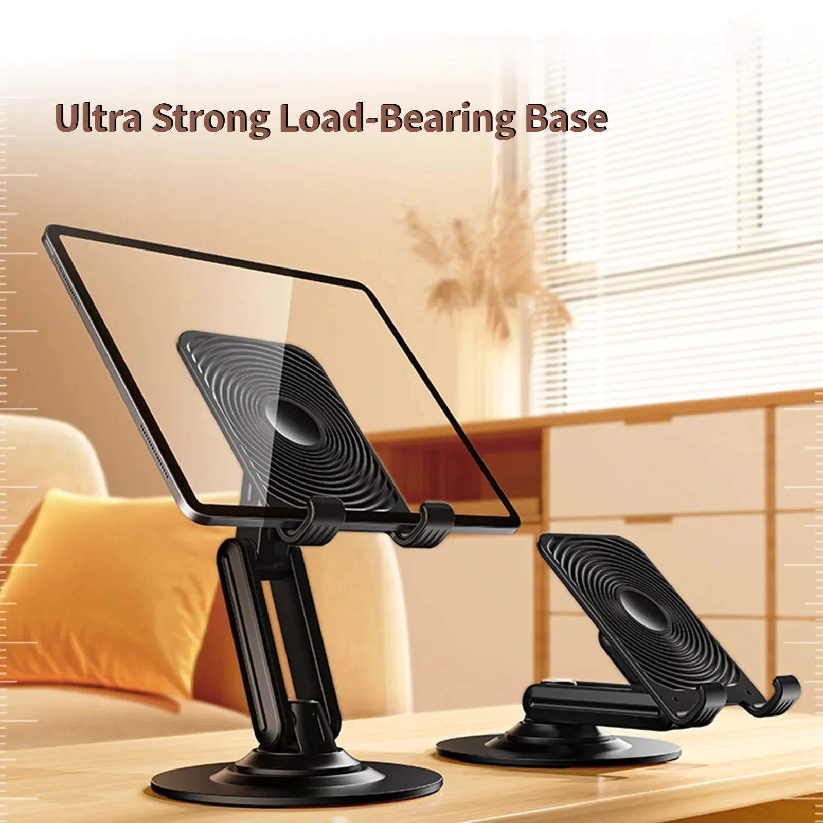 

360° Rotating Multi-Angle Adjustable Foldable Ipad Phone Holder Ultra Strong Load-Bearing Base for Home & Office