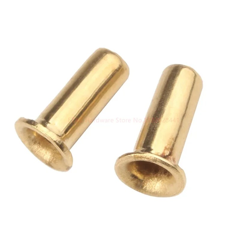 0.9 1.3 1.5 2 2.3 2.5 3 3.5 4 5 6mm Occhielli metallici in ottone Dado per rivetti cavi Occhielli per rivetti con foro passante in rame