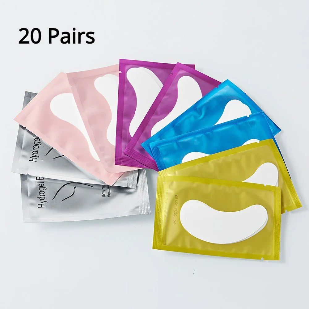 Yelix 20 Pairs Eyelash Pad Lashes Extension Patches Under Eye Pads For Grafting Eyelashes Paper Eye Gel Sticker Wraps Lash Patch