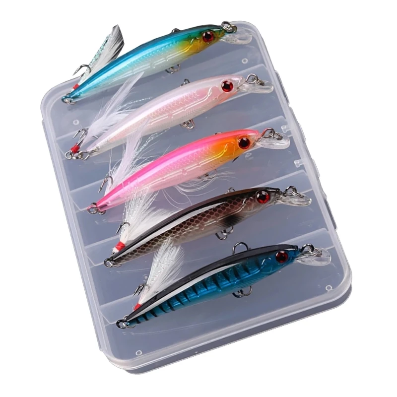 5Pcs Floating Hard Baits 6.8g Crankbaits Trout Walleye Lures Swimbait Minnow Fishing Lures for Saltwater Fishing