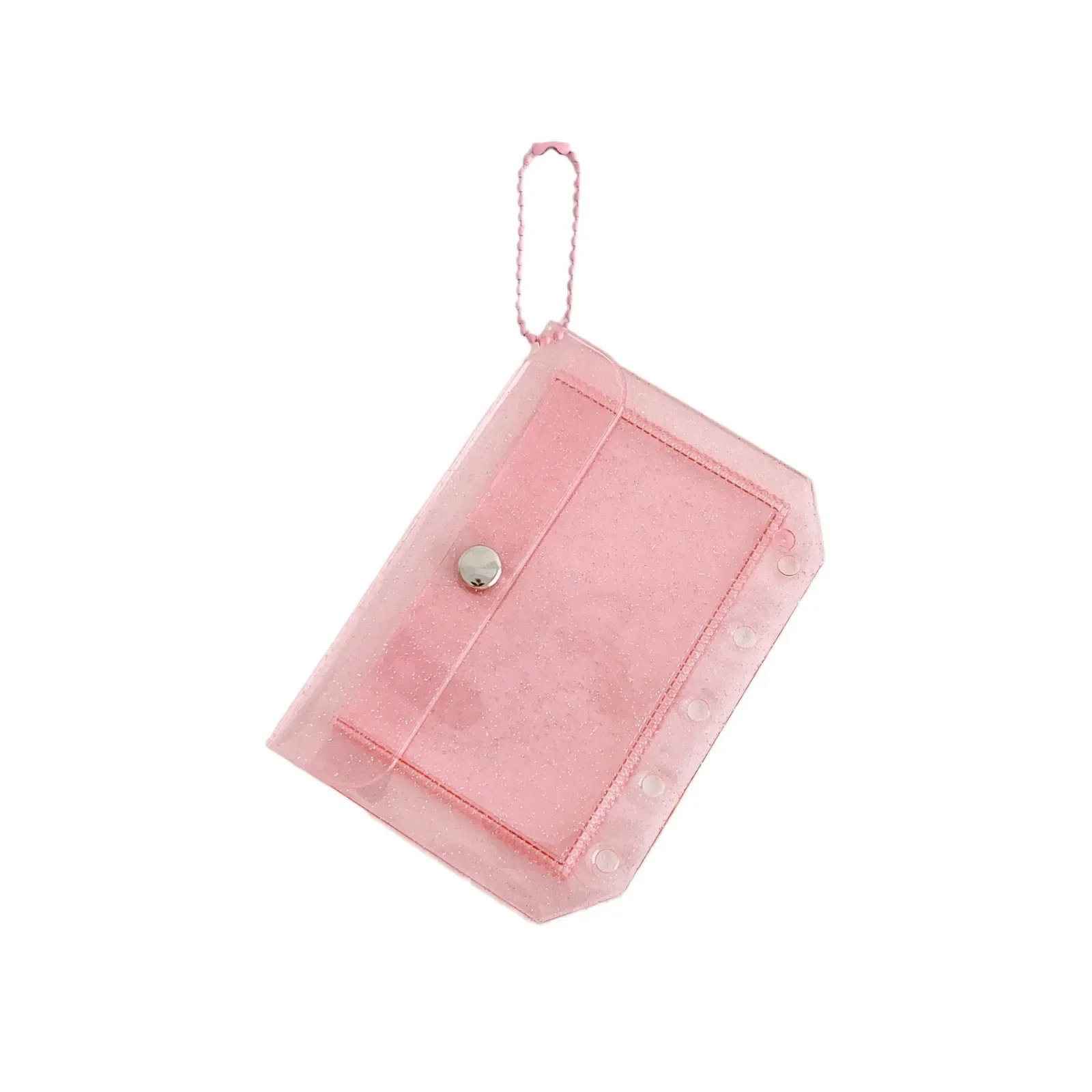 M5 5Holes loose Leaf Card Sleeve PVC Transparent Glitter Small Fresh Storage Notebook Card Bag Inner Bag Accessories