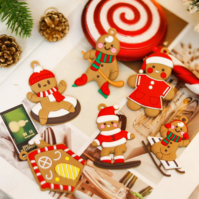 10pcs Sport Gingerbread Man Pendants Christmas Tree Hanging Ornament 2025 Xmas Noel Navidad Home Party Decoration New Year Gift