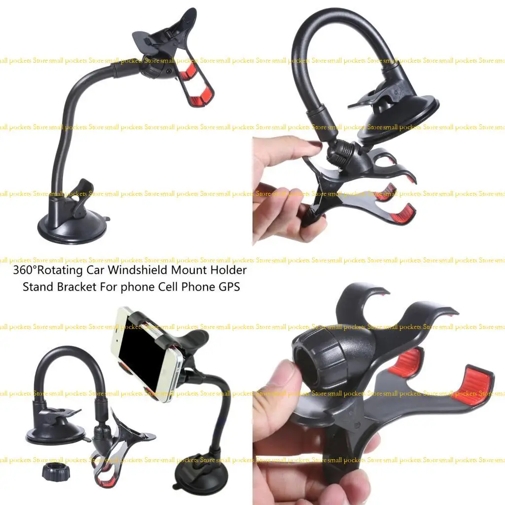 

R1WD 360°Rotating Car Windshield Mount Holder Stand Bracket For phone Cell Phone GPS