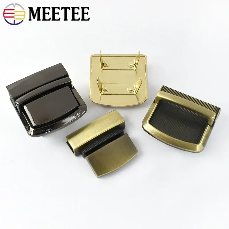 2/5pcs Meetee Metal Bag Snap Lock Handbag Closure Buckles DIY Purse Clasps Locks Button Bags Accessories Replacement Buckle