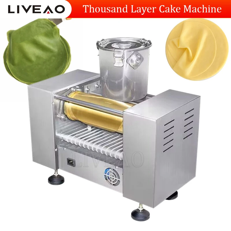 Commercial Bakery Mille Crepe Cake Maker Automatic Thousand Layer Cake Pancake Skin Making Machine