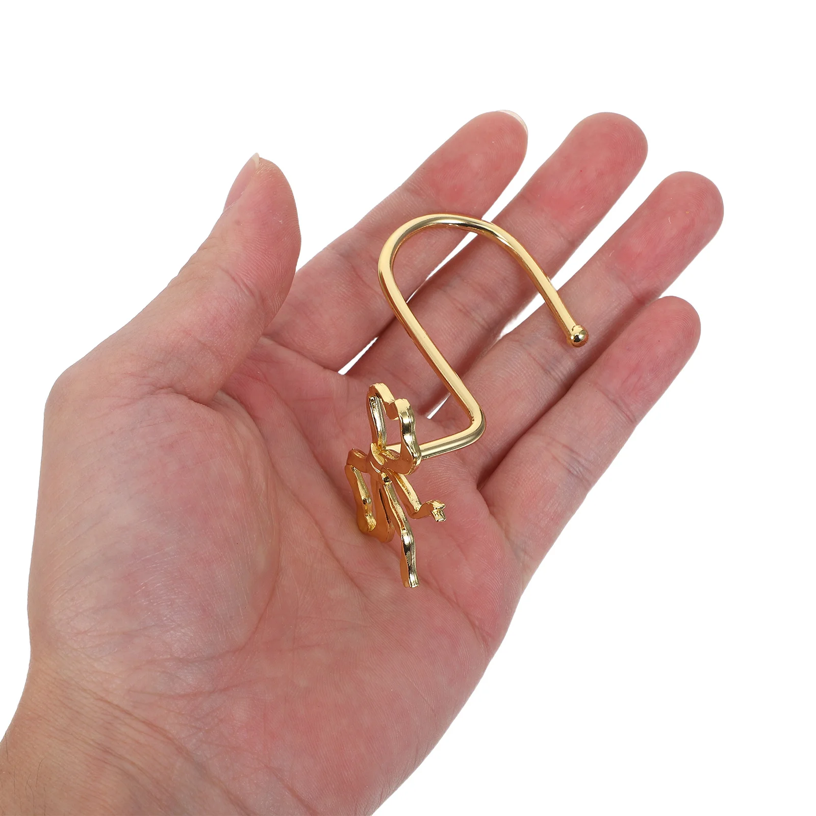 

12pcs Butterfly Bow Shower Curtain Hooks Decorative Metal Hangers For Bathroom Gold Zinc Alloy Waterproof Drapes Holders -