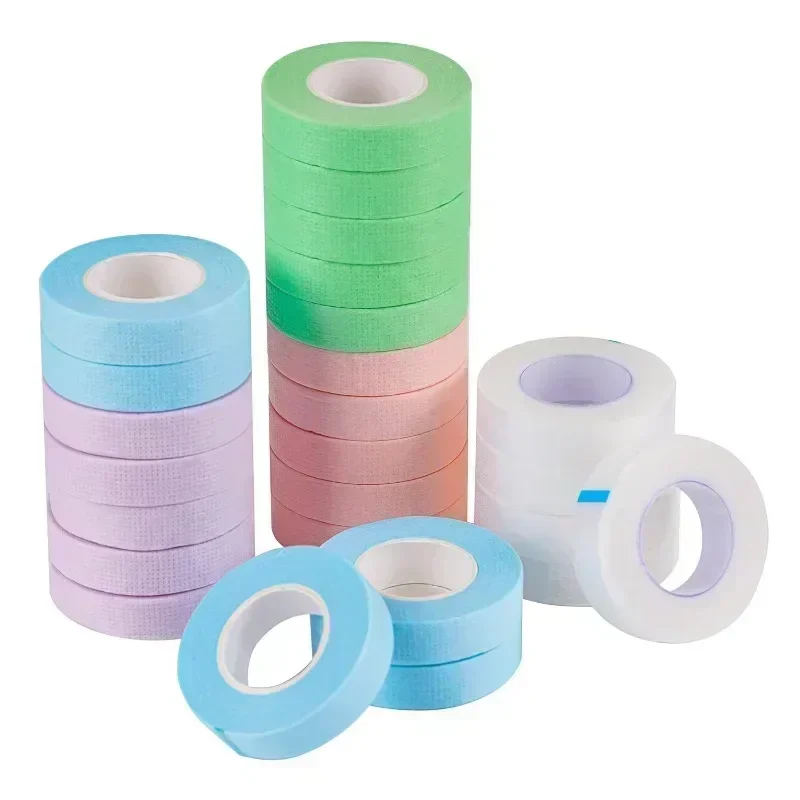 10PCS Eyelash Extension Tape,Adhesive Fabric lash Tape,Under Eye tape,Breathable Micropore Medical Tape for Individual Supplies