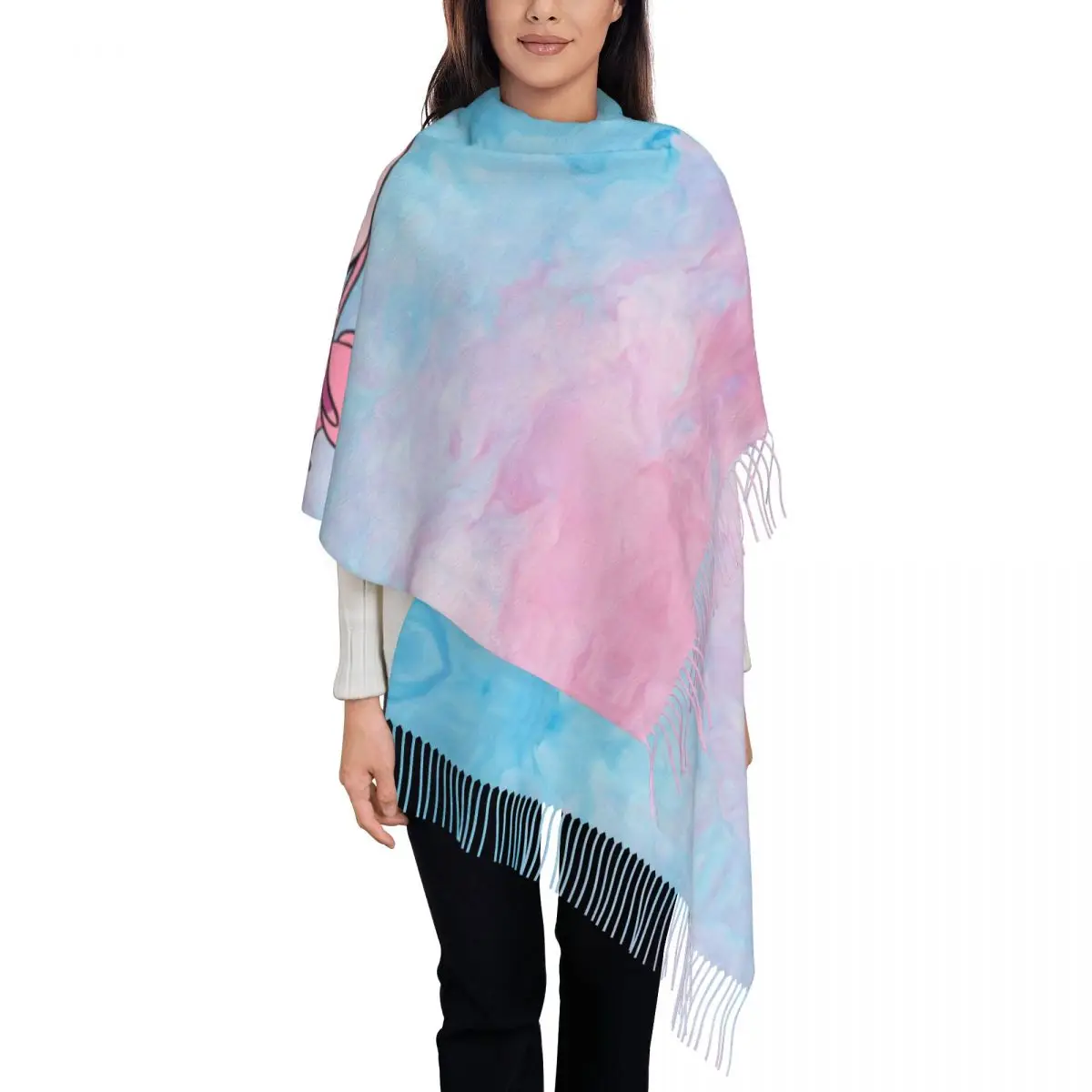 

Милый шарф с принтом Льва на заказ, женские и мужские зимние теплые шарфы, шали для кино, шарфы