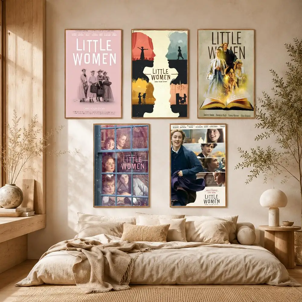Little Women Movie Period Drama Poster Self-adhesive Advanced Aesthetic Printing Paper Wall Art for Living Room Home Decor