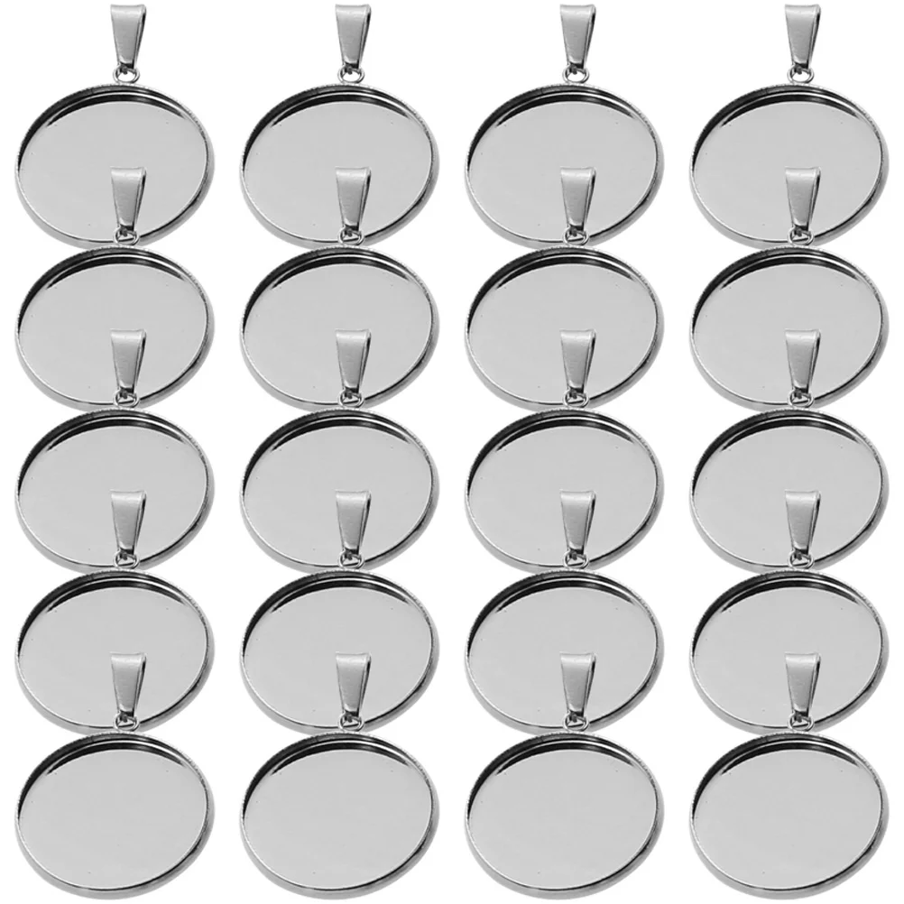 40 Pcs Buckle Bottom Bracket Necklace Base Pendants for Jewelry Making Trays Coat Hanger