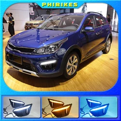 For KIA RIO X-Line 2018 2019 LED DRL headlight headlights daytime running lights fog lights fog light foglights Russian version