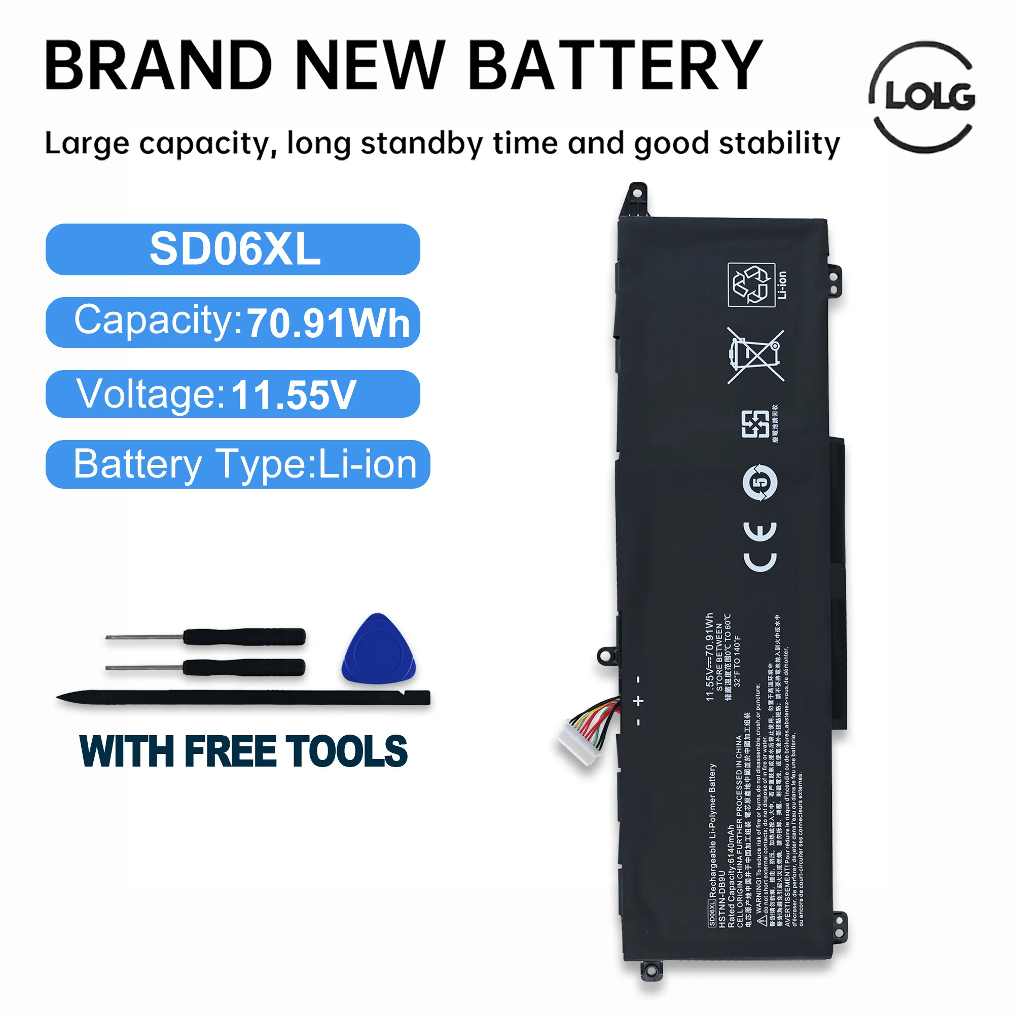 

LOGO SD06XL Laptop Battery For HP Omen 15-EK 15-EN 15-ek0xxx 15-ek0013dx 15-ek1013dx 15-EK0019NR EK0008CA EK1017TX TPN-Q23