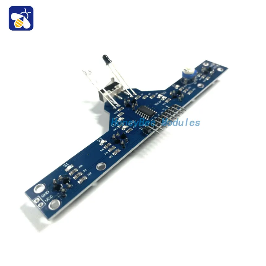 Infrared tracing sensor module five-way tracing obstacle avoidance patrol line tracing module 5 functions high sensitivity