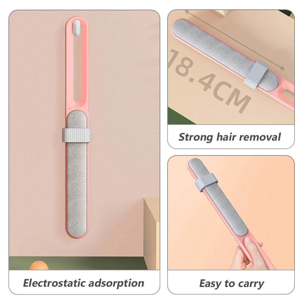 

Double Sided Lint Remover Brush Electrostatic Hair Remover Portable Travel Size Pet Hair Removal Tool ABS Resin Compact