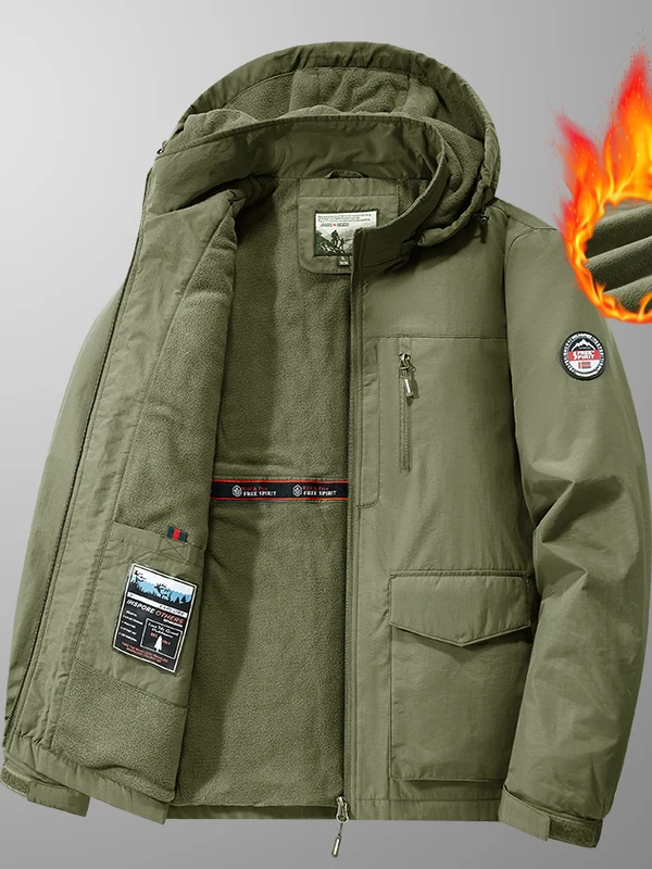 

Мужская верхняя одежда Thiened Fce Jaet, осенняя, для мужчин среднего возраста, свободного кроя, больших размеров, для активного отдыха, быстросохнущая...