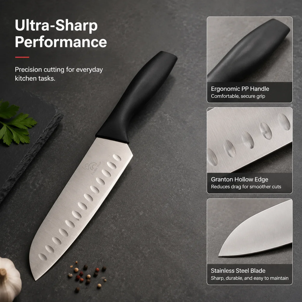 Stainless Steel Kitchen Knife 2-Piece Set Household Kitchen Knife,Fruit Knife, Slicing Knife,Melon Peeler, Complete Home Set