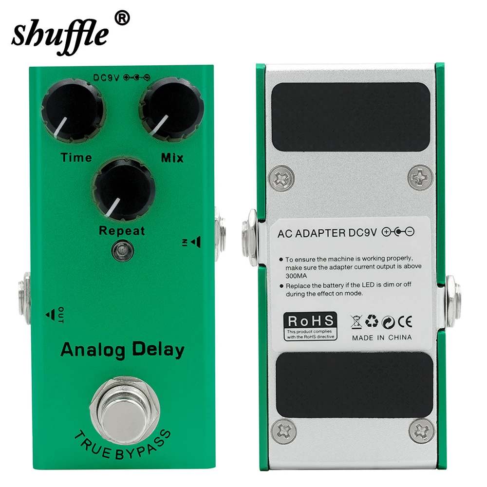 

SHUFFLE EF-10 ANALOG DELAY Guitar Effect Pedal True Bypass Digital Delay Guitar Pedal Electric Guitar Parts & Accessories