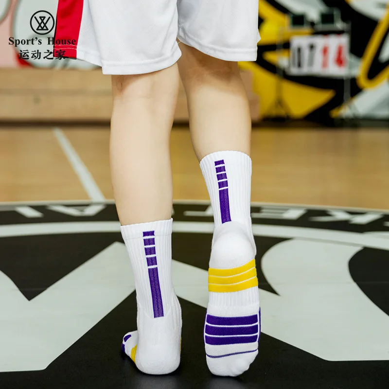 Sock Leisure Athletic Sports Crew Dress New Home Men mid-high anti-slip anti-odor Basketball Elite Socks Practical B2W30