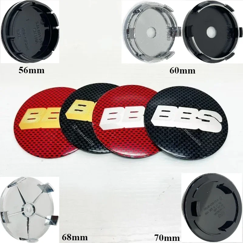 

4pcs is suitable for replacing badges of 56/60/68/70mm automobile parts with BBS-style hub cover.