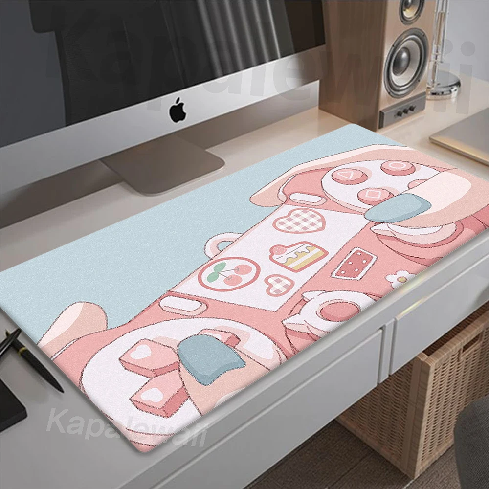 Tapis de souris de jeu Anime Kawaii, tapis de souris mignon, grand, polymères de bureau de dessin animé, accessoires de joueur PC, tapis de clavier média