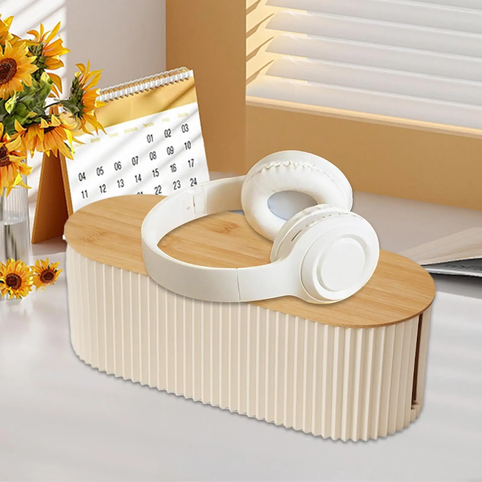 Cable Organizer Box Safe Cord Organizer Cable Holder Wire Storage Desktop Management Tidy Extension Hiders Concealer for Living