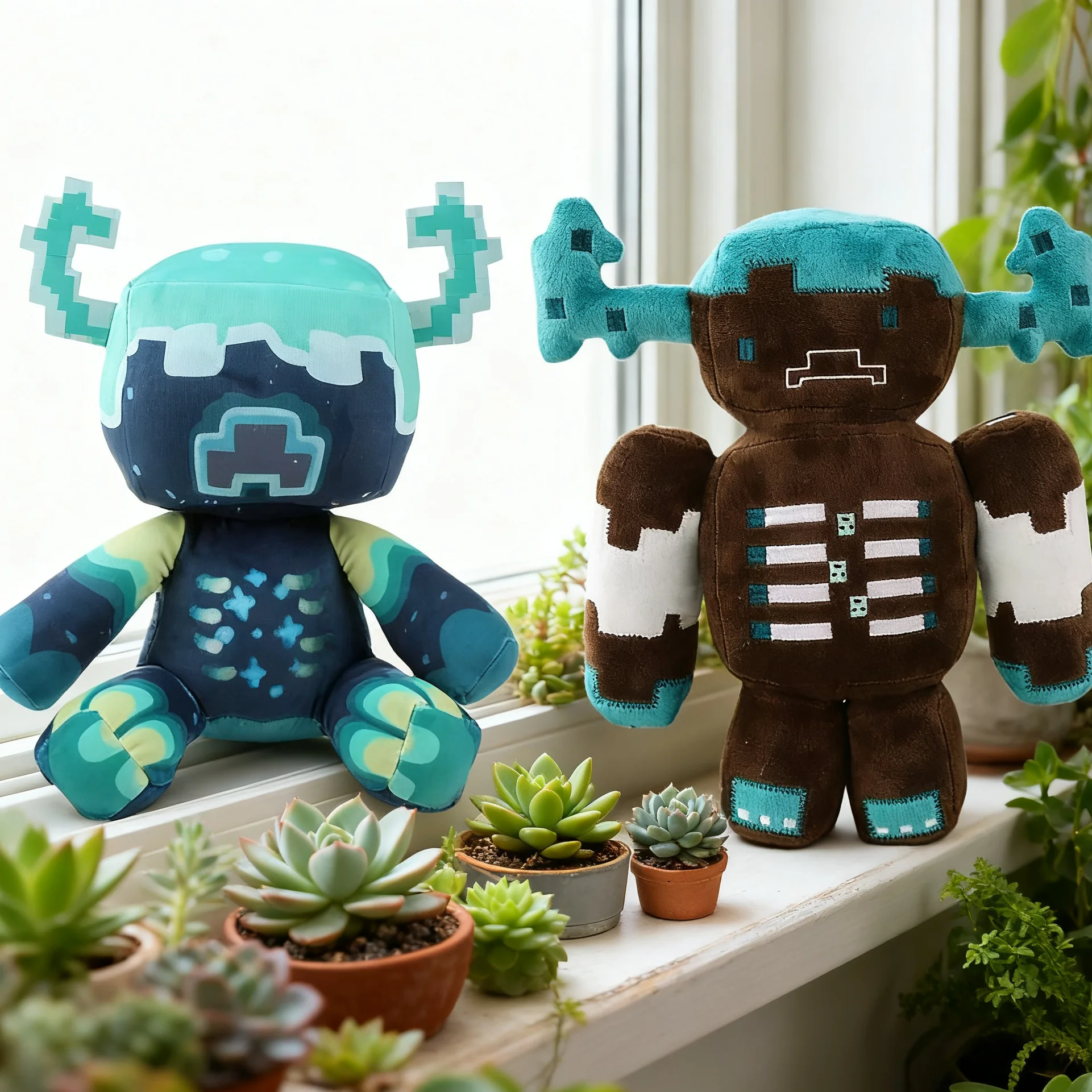 かわいい茶色の牛のぬいぐるみ、ワーデンドール、クリスタル、超柔らかいアニメのぬいぐるみ、青いモンスターのおもちゃ、子供、キッズ、クリスマスプレゼント