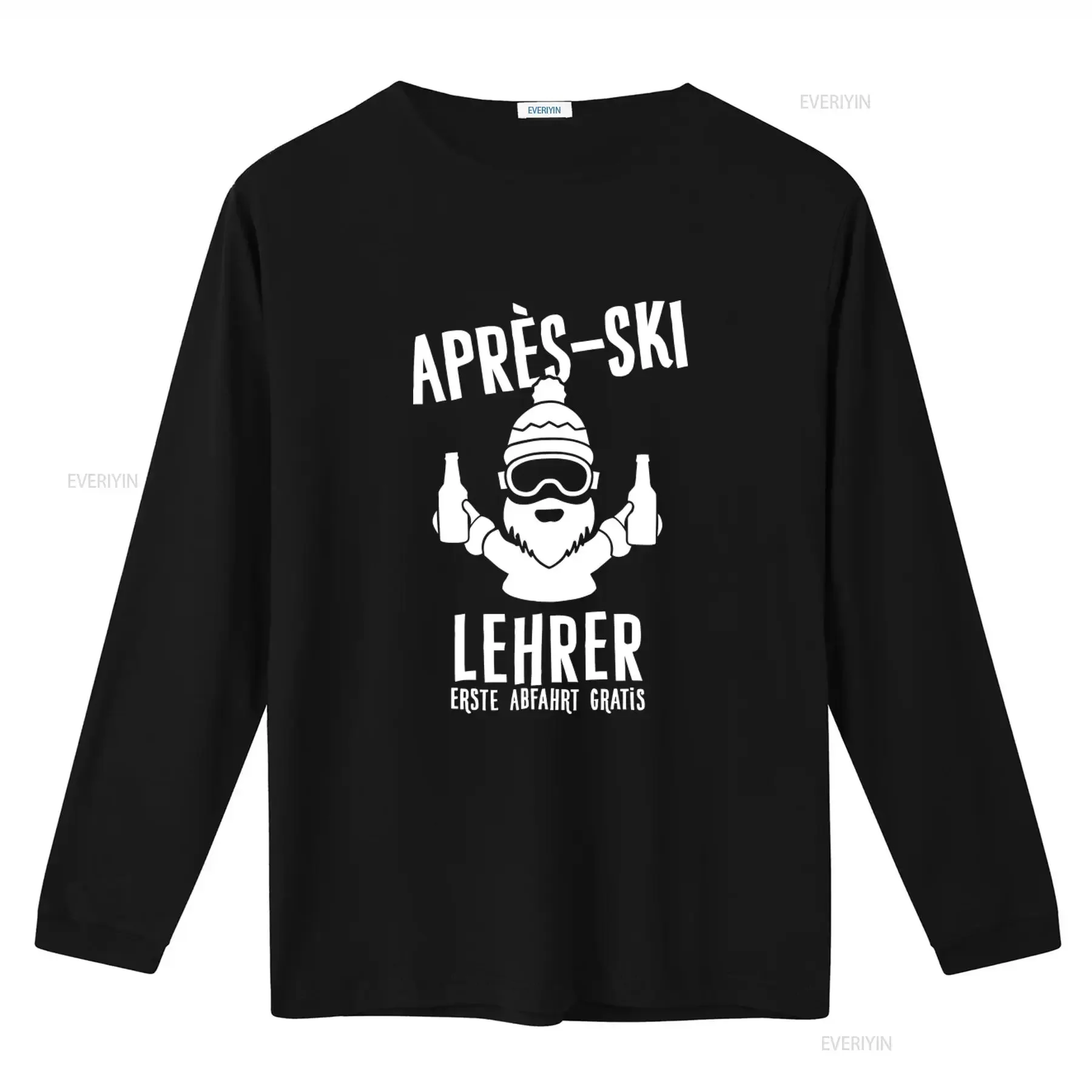 Après Ski Men's T Shirt Teacher Fun Moonworks Cool Themed Design with Lehrer and Erste Abfahrt Gratis Text for Lovers vintage