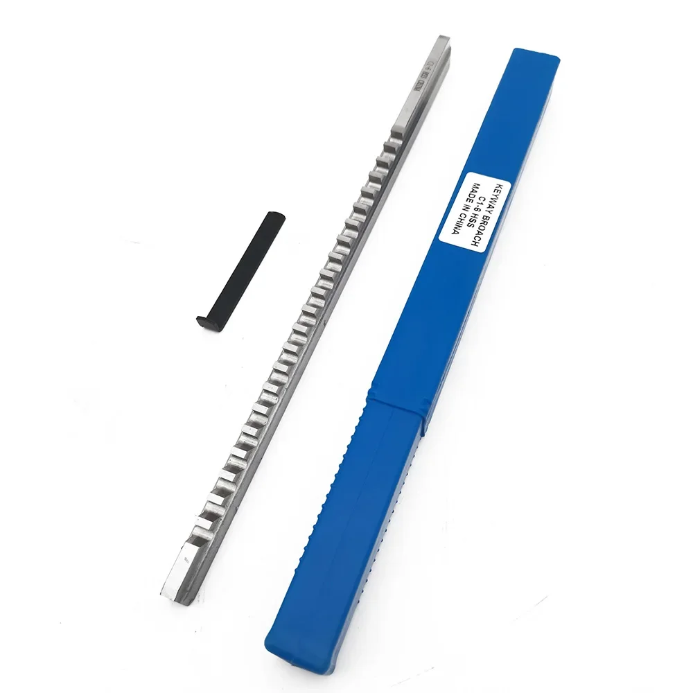 

HSS 5/6/8mm C1 Push-Type Keyway Broach Metric Size HSS Keyway + Shim Cutting Tool for CNC Router Metalworking
