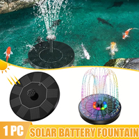 Solar Energy Storage Fountain 2.5W Round Solar Fountain Outdoor Birdbath Floating Fountain Garden Decoration