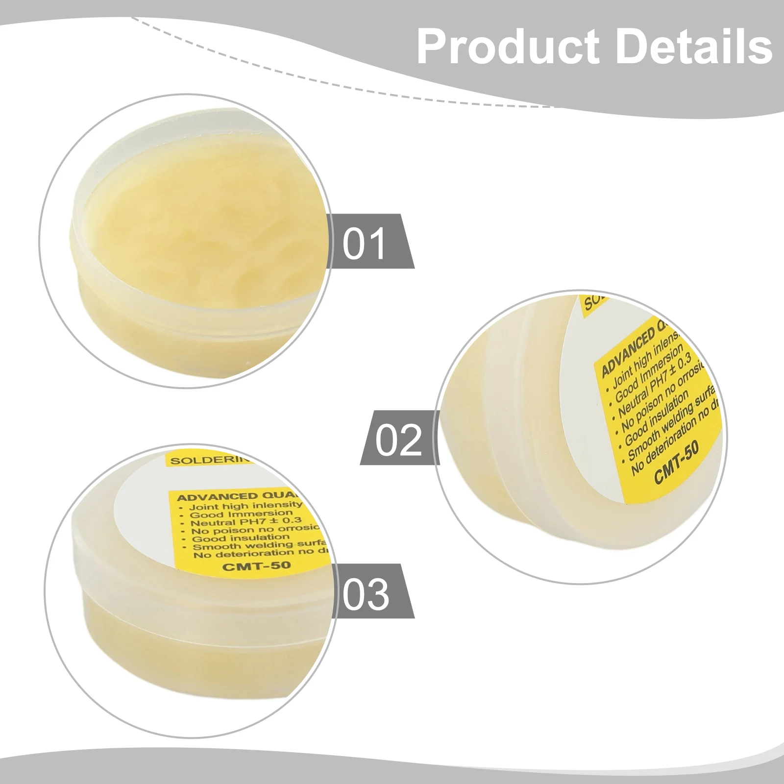 Pasta de solda para telefone e PCB Instruments, Welding Grease Cream, Copper Tin, Flux, 35g, 1Pc