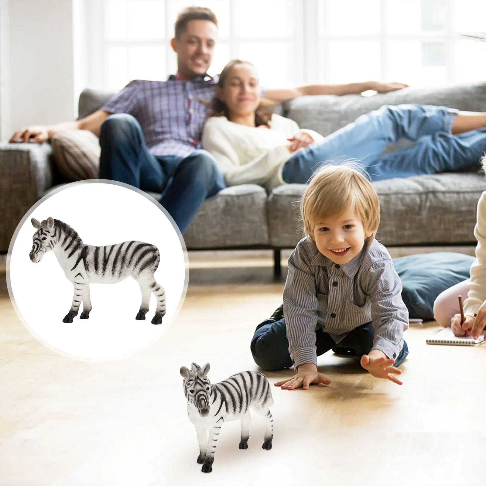 

Simulated Animals Toy Decoration Zebra Figurine Model for Play Vinyl Cognizance