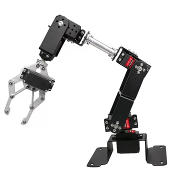 Mgarduino 6 DOF Robot Arm Manipulator Metal Alloy Mechanical Clamp Claw Kit Ps2 Control Programmable Kit for Arduino Robot DIY Kit