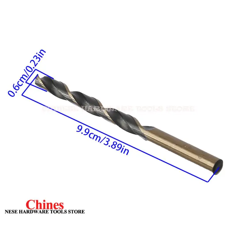 High-Quality 1pc 6.5mm HSS Twist Drill Bit: Ideal for Hardened Steel, Cast Iron & Stainless Steel; Diverse Sizes Provided