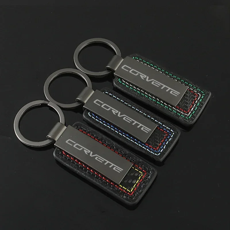 Car Alloy KeyRing Keychain Holder Gift Styling for Corvette Emblem 2023 Key Chain Ring Pendant Keys Buckle Vehicle Accessories