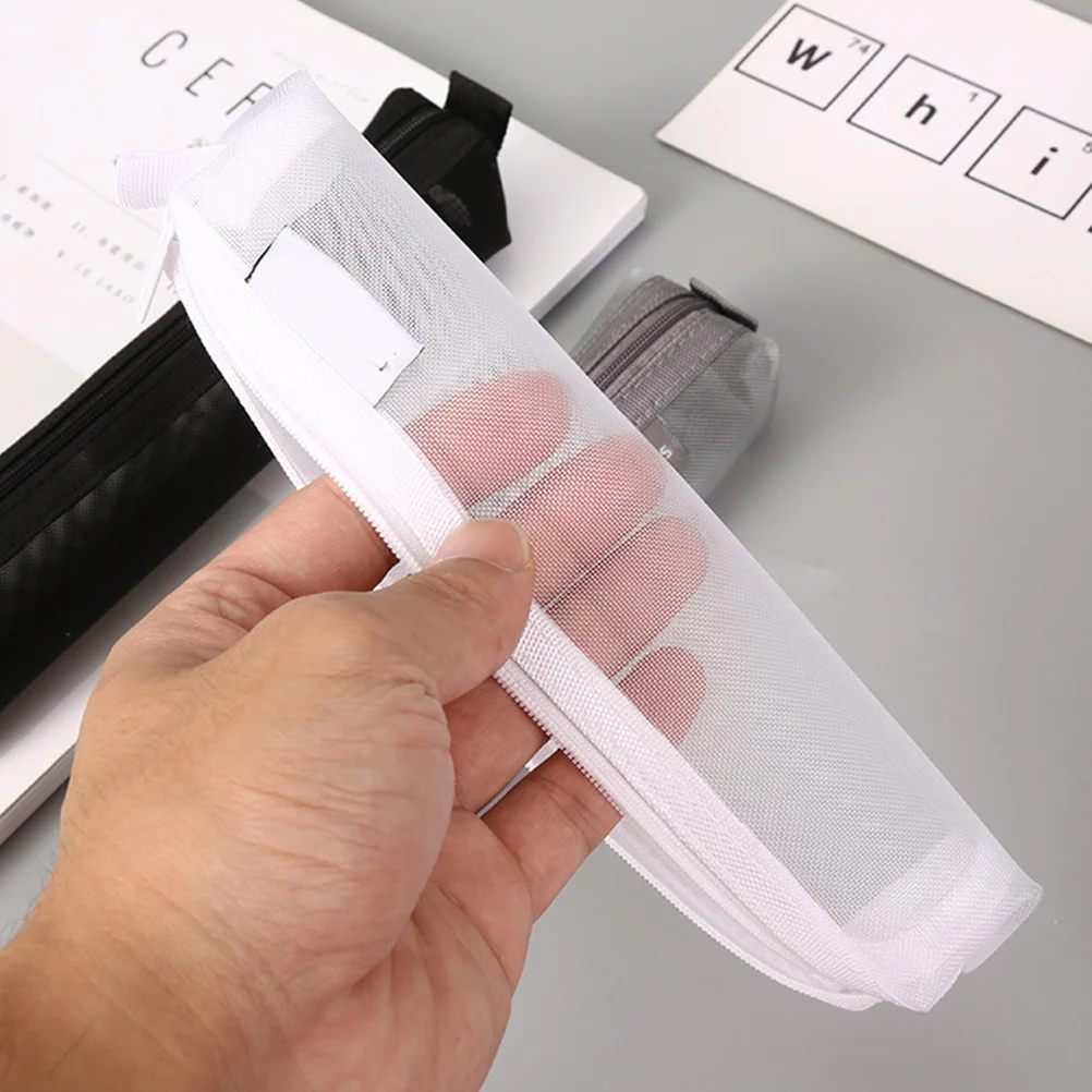 

2Pcs Exam Pencil Bag Simple Chic Waterproof Wear-Resistant Portable Stationery Pouch for School Office Supplies Organization