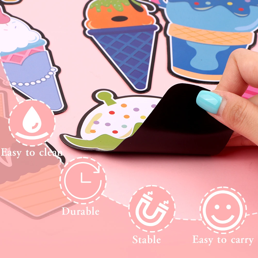 12 قطعة ديزني ميكي ماوس كوب كعكة شكل مغناطيس الباب غرزة الثلاجة الغريبة الآيس كريم ملصقات المغناطيسي للديكور المنزل