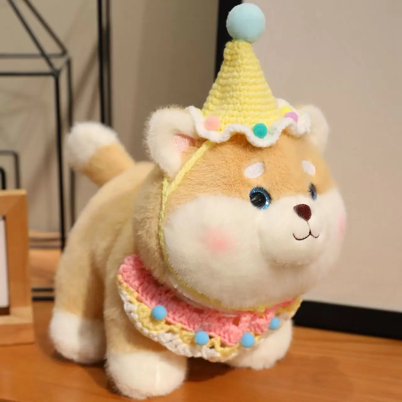 

Miniso 26cm Cake, Little Chai Dog Doll, Pillow, Stuffed Plush Toy, Cartoon Anime, Cute Children's Birthday Gift, Fun Doll