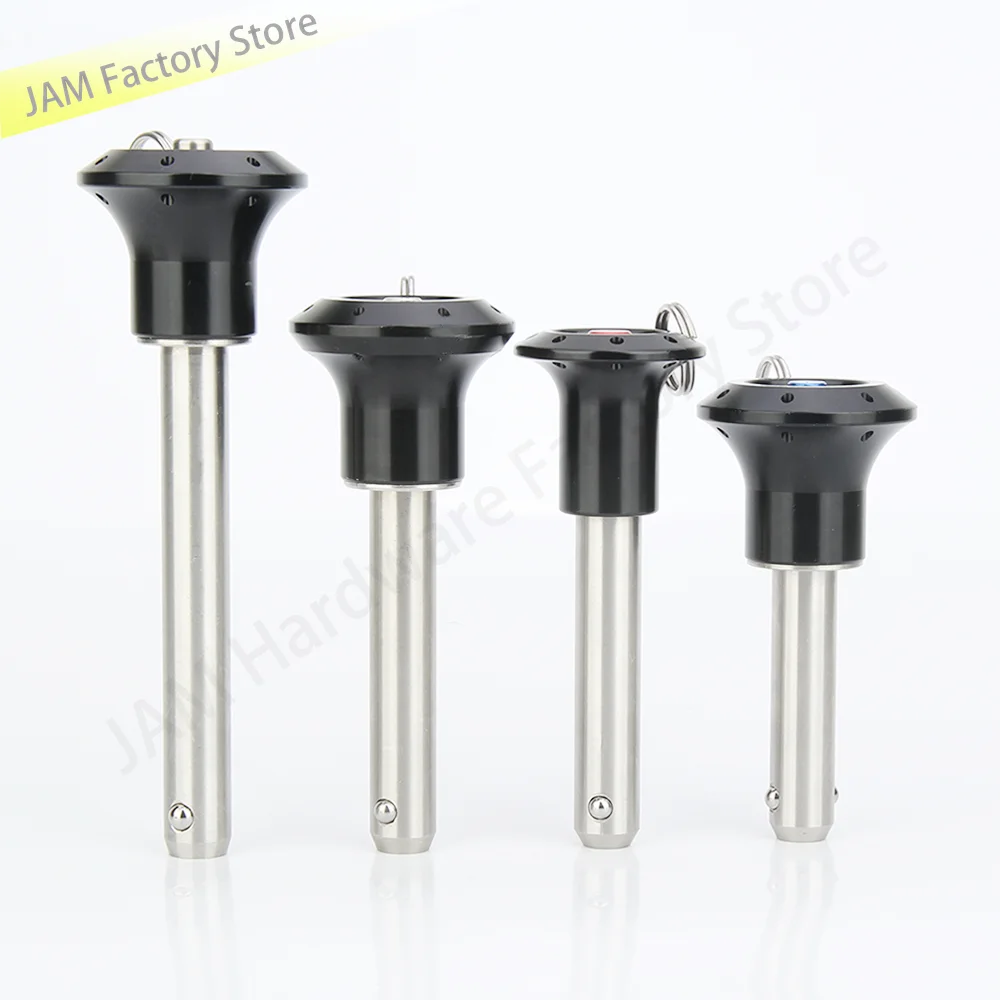 

Factory Outlet MJ111 Quick Release Pins Quick Lock Positioning Pin Button Type Aluminium Handle Ball Lock Pins
