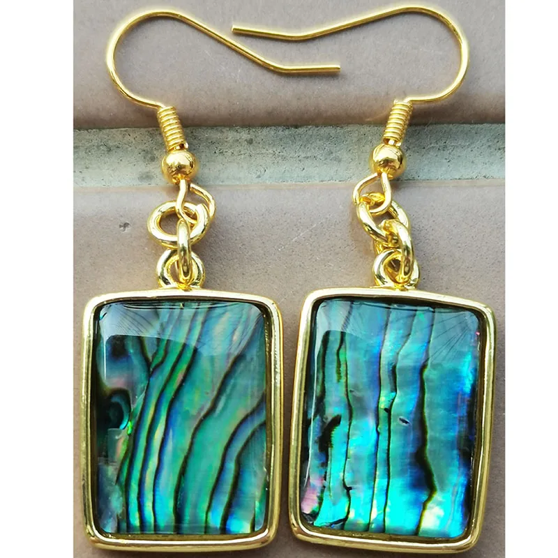 New Zealand Abalone Shell beads Earring 1Pair  WFH1132