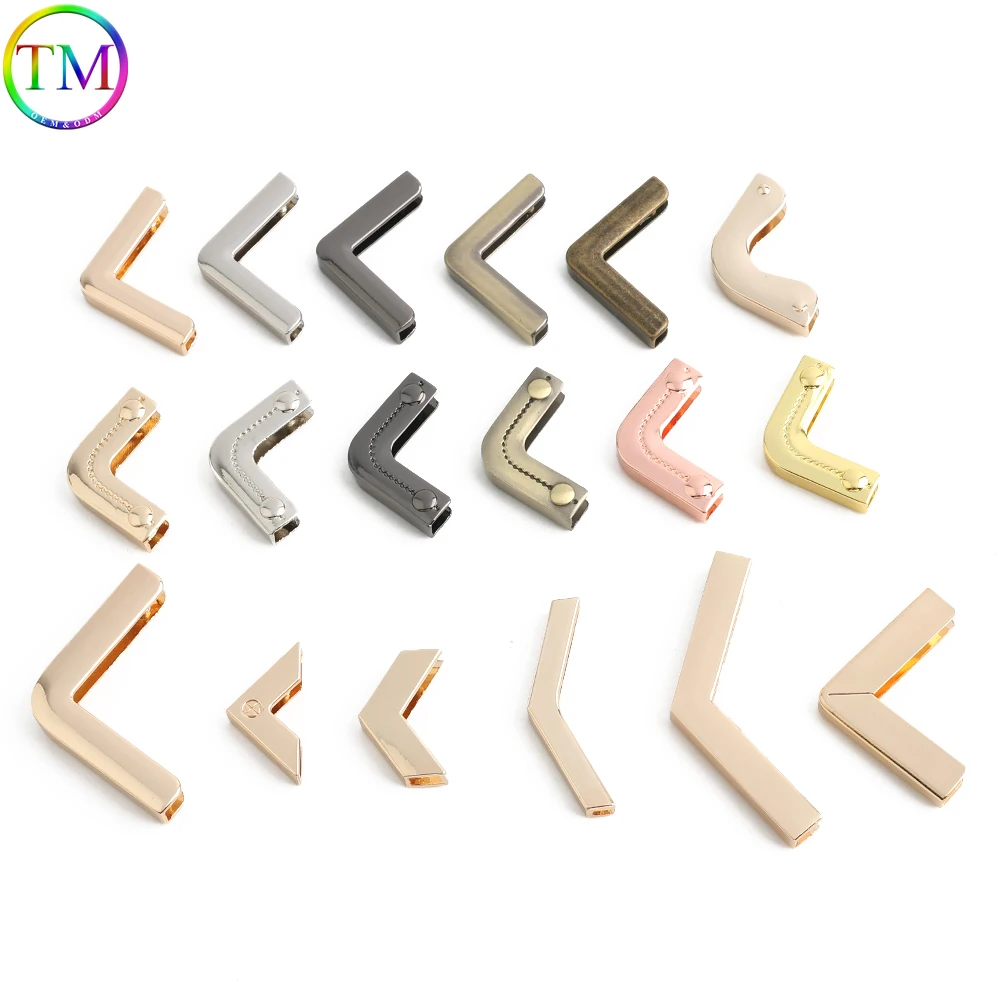 4/10/30Pcs Bag Corner with Screw Decoration Hardware Accessories for Handbag Edge Protection Metal Hook Buckle