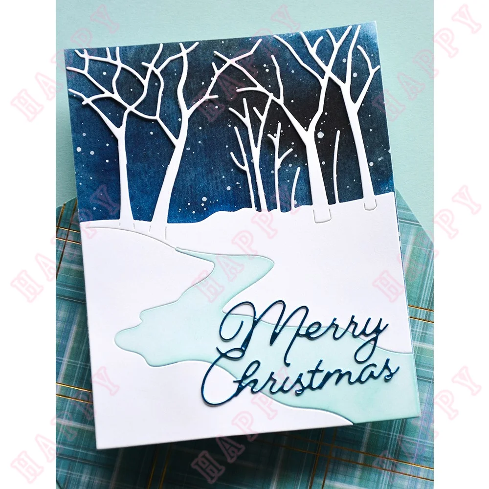 Corte de metal morre decorações de natal e atividades de inverno diy artesanato fazer cartão de felicitações scrapbook diário modelo de gravação