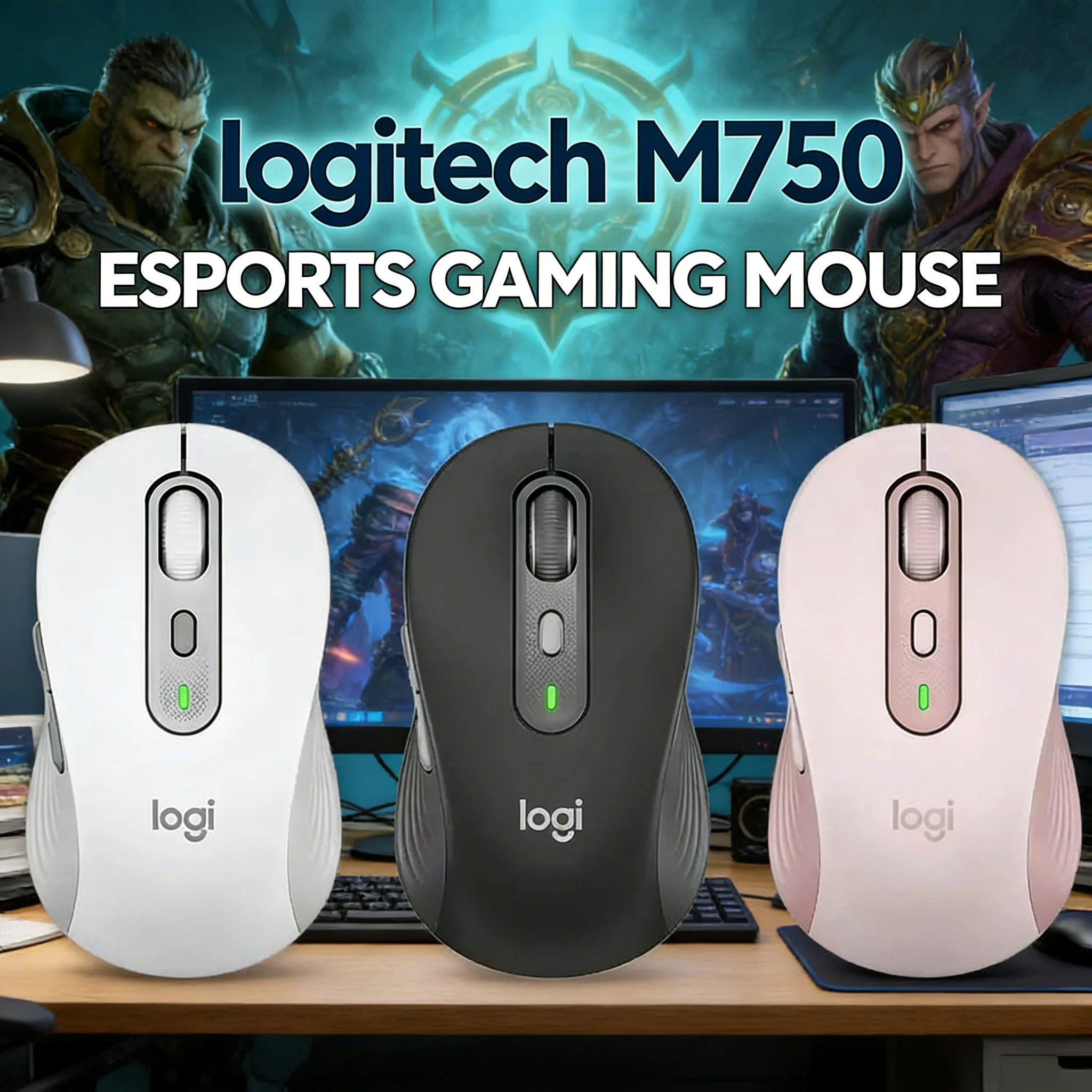 

Original Logitech Signature M750 Wireless Bluetooth Office Mouse, Support Up To 3 Devices Switch,For Mac/Win