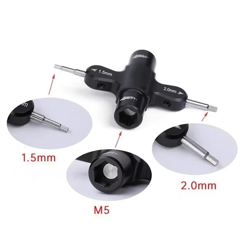 Trinquete M3 M5, porcas de parafuso, chaves de fenda hexagonais de 1,5 e 2,0 mm, ferramenta de liberação rápida de hélice para RC Drone Quadcopter FPVs